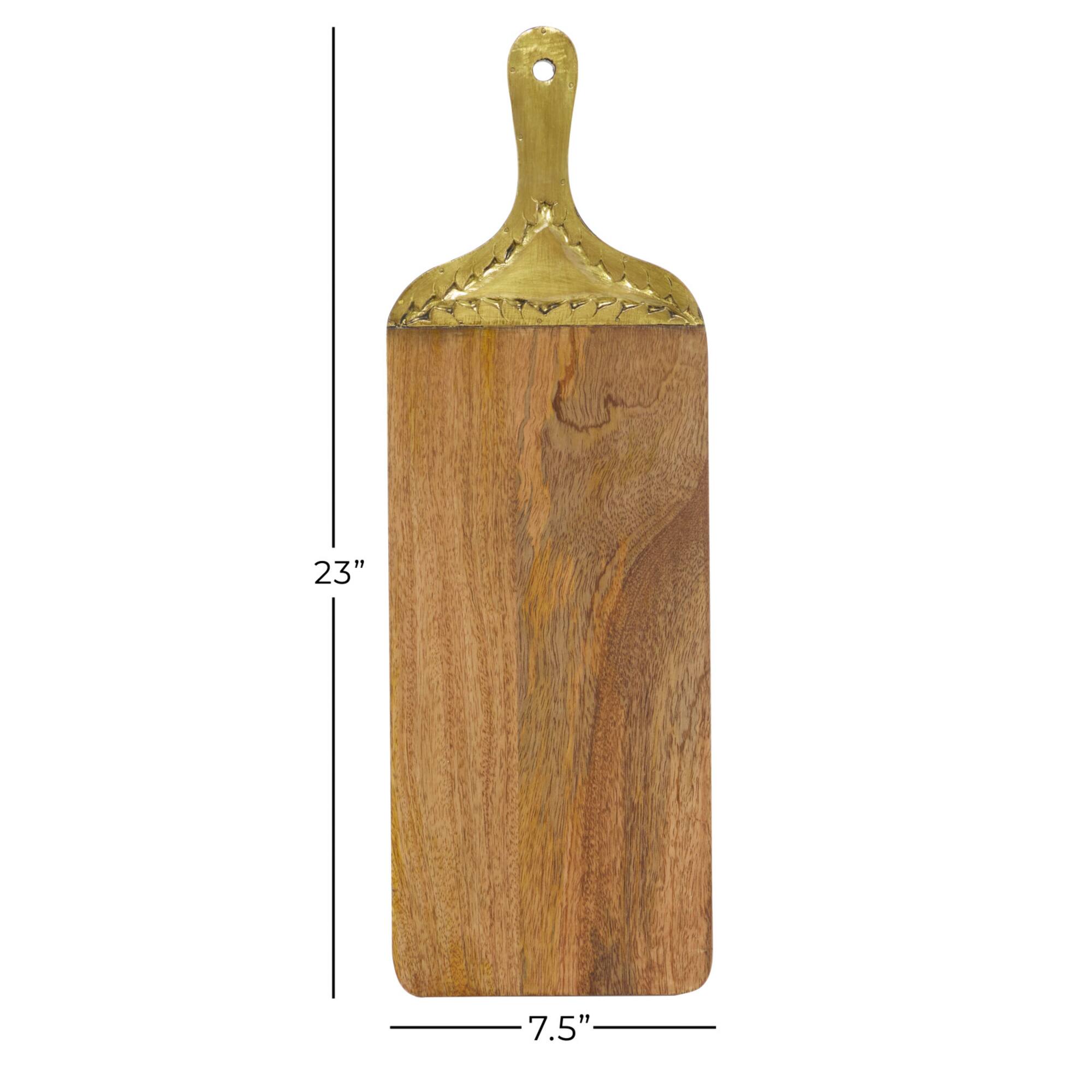 23" x 8" Brown Wood Natural Decorative Cutting Board